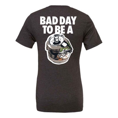 Men's Brew City Busch Light Camo Bad Day to Be A Beer T-Shirt Medium Dark Grey