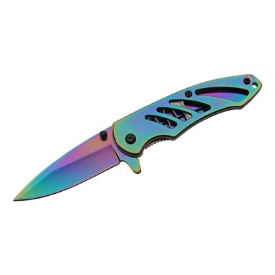 SZCO Supplies Rainbow Titanium Pocket Knife