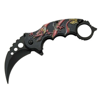 SZCO 300539 Red Dragon Folding Karambit Sword