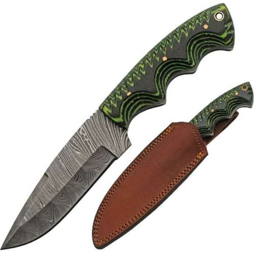 Rite Edge Damascus Tree Ridge Hunter Fixed Blade Knife