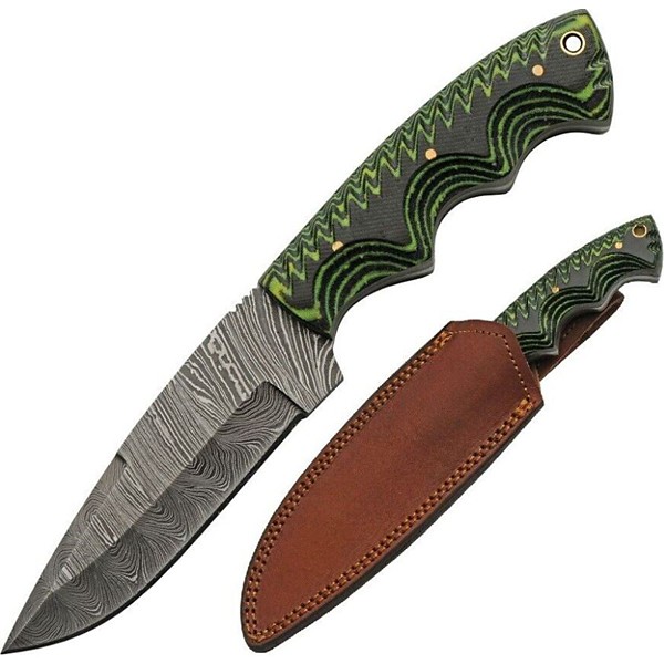 RITE EDGE Damascus Tree Ridge Hunter Fixed Blade Knife