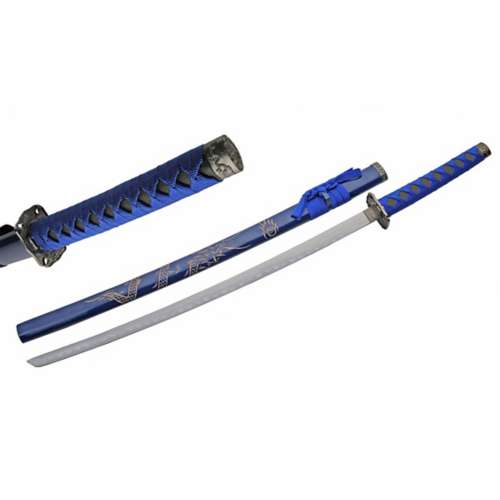 SZCO 40" Blue Katana Dragon Sword Sword