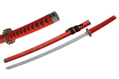 SZCO 40" Red Katana Dragon Sword Sword
