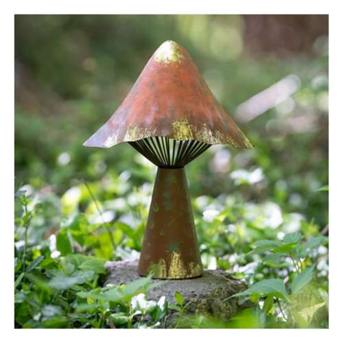 Evergreen Enterprise Terracotta Metal Mushroom Statuary