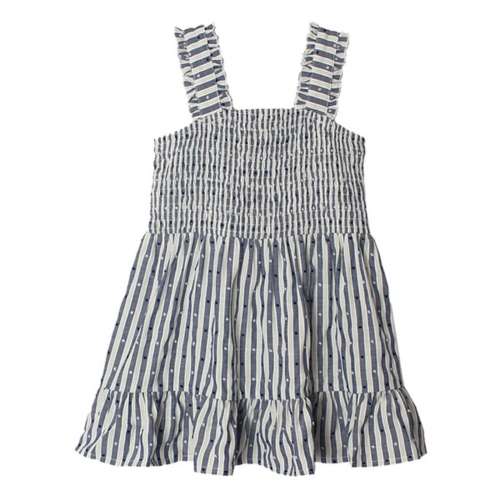 Toddler Girls' Mabel + Honey Striped Island Breeze Square Neck Dress