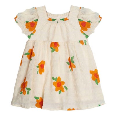 Toddler Girls' Mabel + Honey Pleated Petals Square Neck Dress