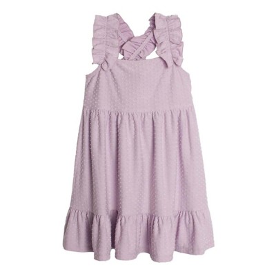 Toddler Girls' Stretch Flex Jeans Flower Farm Square Neck Babydoll Dress
