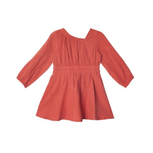 Toddler Girls' Mabel + Honey Amber Long Sleeve Babydoll Dress - Primary Image