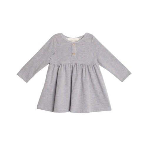 Girls' Mabel + Honey Sweater Heather Long Sleeve Midi Babydoll Dress - Primary Image