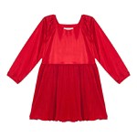 Girls' Isobella and Chloe Merry 'n Bright Pleated Long Sleeve Babydoll Dress - Thumbnail 1 of 2