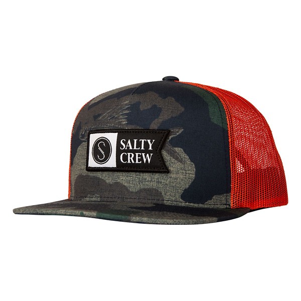 Men's Salty Crew Alpha Twill Trucker Snapback Hat product image