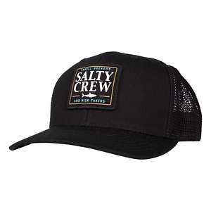 Salty Crew Youth Gone Fishing Foamy Trucker Snapback Hat - Black