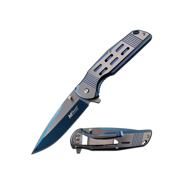 Mtech Spring Assisted MT-A1019 Blue Pocket Knife
