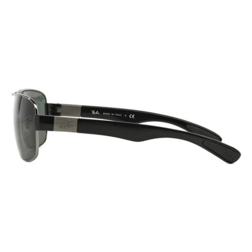 Men s Ray Ban Ray Ban RB3522 Sunglasses Polarized Sunglasses Polished Gunmetal Green