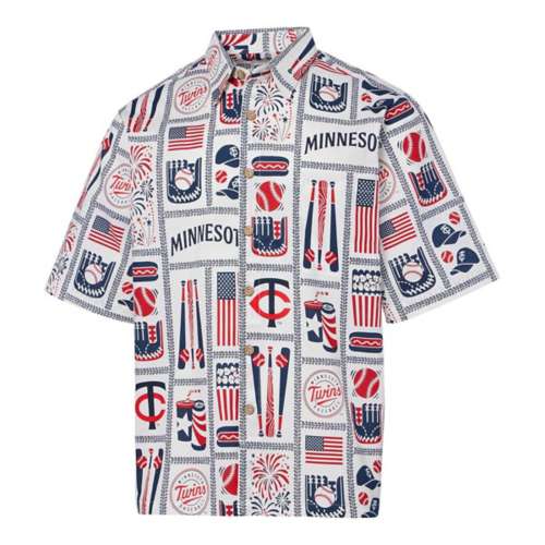 Reyn Spooner Men's Atlanta Braves White Americana Button Down Shirt