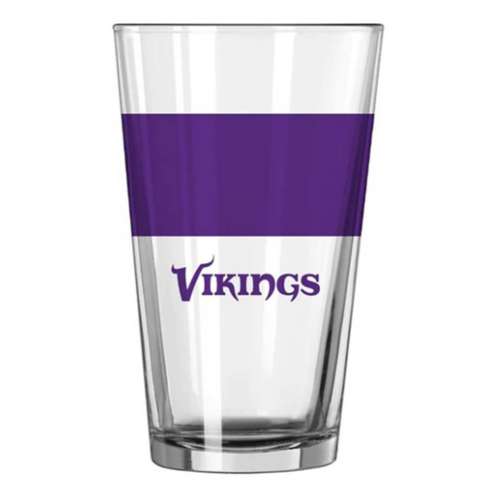 Logo Brands Minnesota Vikings 16oz Stripe Pint Glass