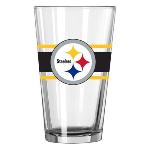 Logo Brands Pittsburgh Steelers 16oz Stripe Pint Glass