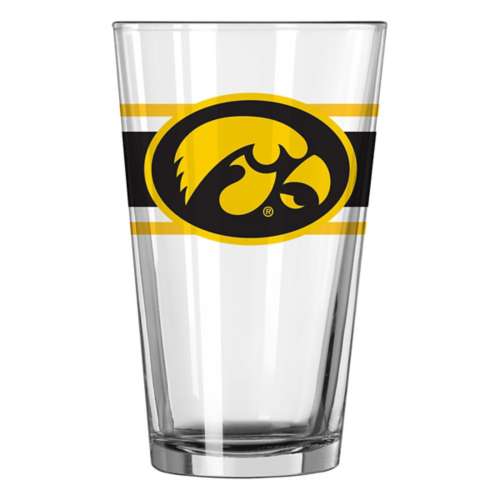 Logo Brands Iowa Hawkeyes 16oz. Stripe Pint Glass