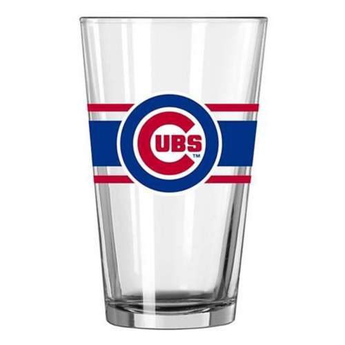 Logo Brands Chicago Cubs 16 oz Stripe Pint Glass