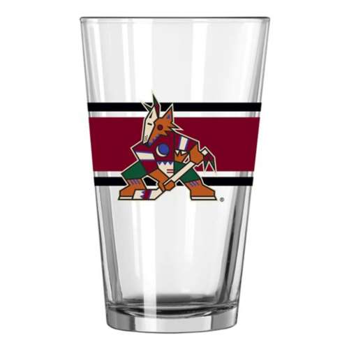 Logo Brands Arizona Coyotes 16oz Stripe Pint Glass