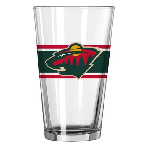 Logo Brands Minnesota Wild 16oz. Stripe Pint Glass - Primary Image