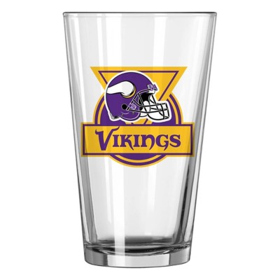 Logo Brands Minnesota Vikings 16oz. Retro Gameday Glass