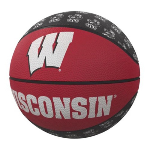 Logo Brands Wisconsin Badgers Mini-Size Rubber Basketball - Primary Image