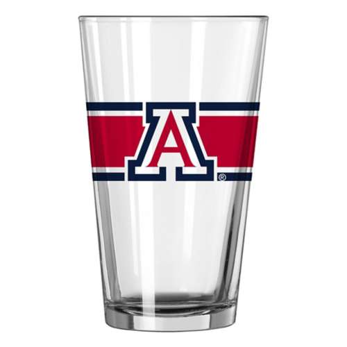 Logo Brands Arizona Wildcats 16oz Stripe Pint Glass