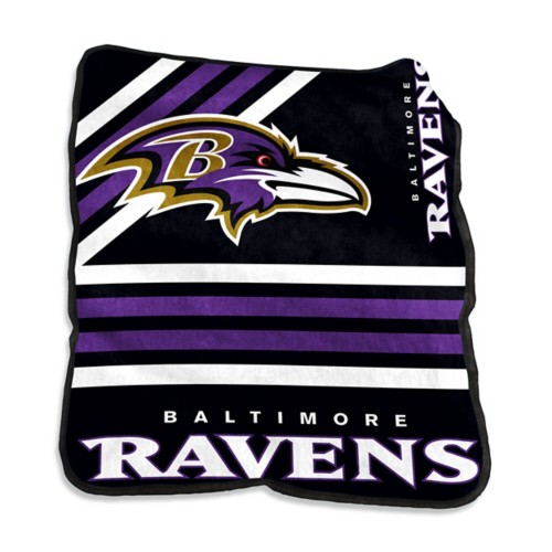 Logo Brands Baltimore Ravens 50x60 Raschel Blanket