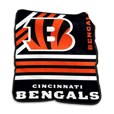 Logo Brands Cincinnati Bengals Raschel Throw Blanket