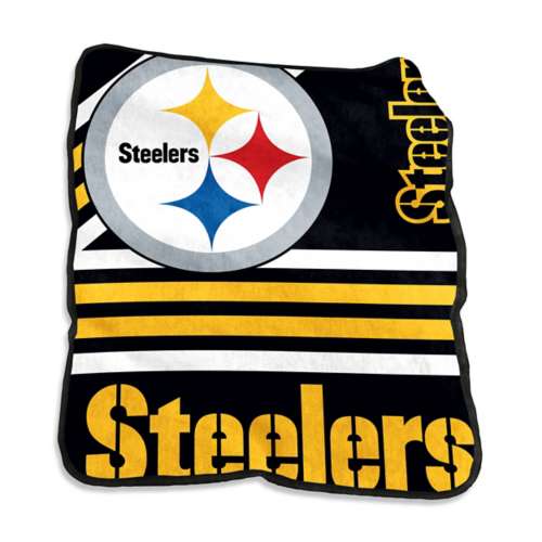 Logo Brands Pittsburgh Steelers Raschel Throw Blanket