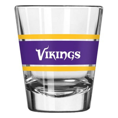 Logo Brands Minnesota Vikings 2oz. Striped Shot Glass