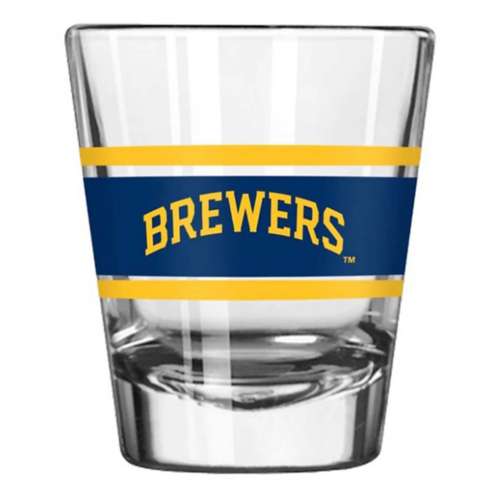 Logo Brands Milwaukee Brewers 2 oz. Stripded Shot Glass