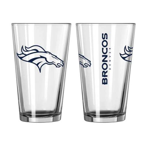 Logo Brands Denver Broncos 16oz Gameday Glass