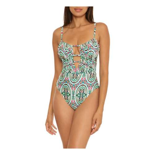 Women's Becca Mosaic Plunge One Piece Swimsuit