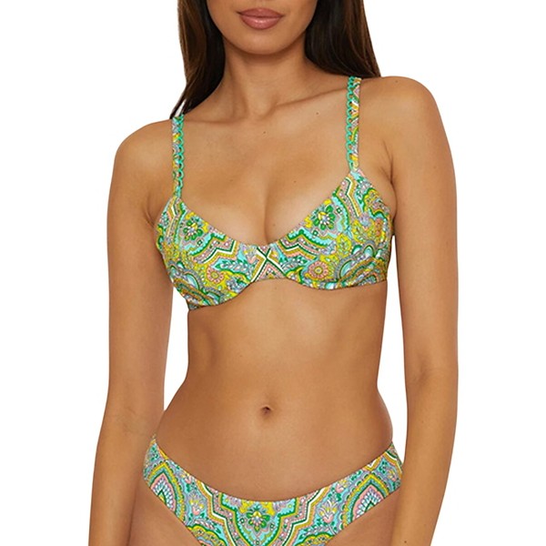 Women's Becca Sandy Bralette Swim Bikini Top Contemporary Small Multi