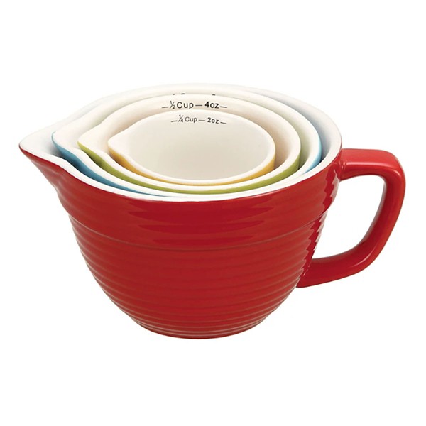 Creative Co-Op Batter Bowl Measuring Cups (Set of 4)