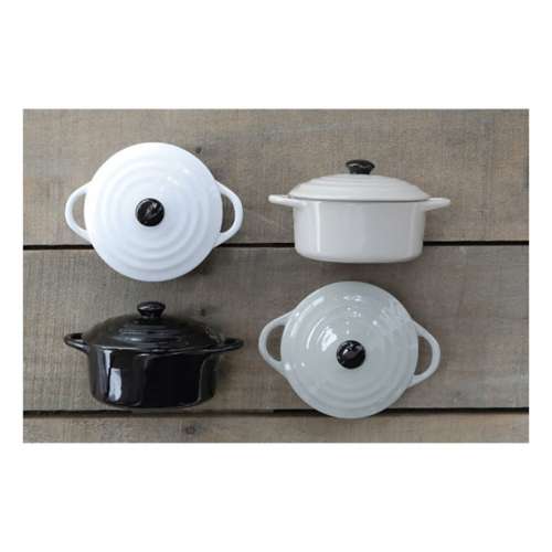 Creative Co-Op ASSORTED Stoneware Mini Baker with Lid