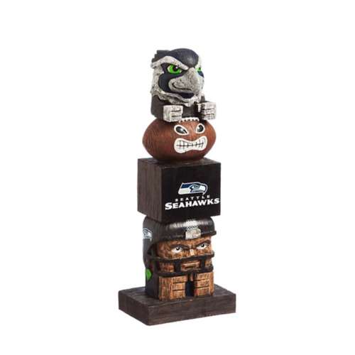 Evergreen Seattle Seahawks Tiki Totem 16" Garden Statue