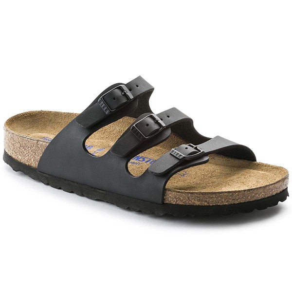 Women's BIRKENSTOCK Florida Soft Footbed Slide Sandals 37 Black/Black