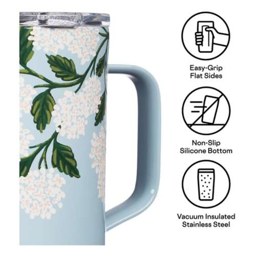 Corkcicle Coffee Mug - Rifle Paper Co. - Blue Hydrangea - 16oz.