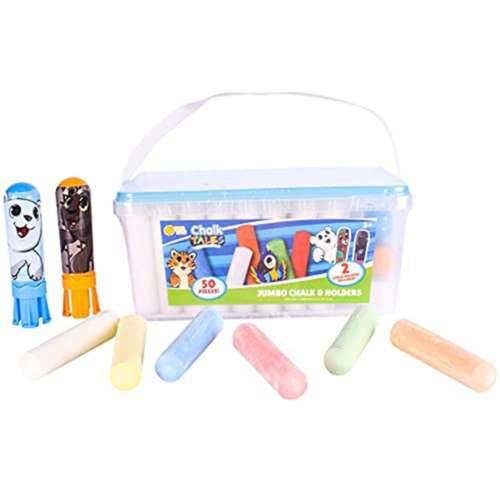 Sunny Days 50 Piece Chalk Bucket with Holders