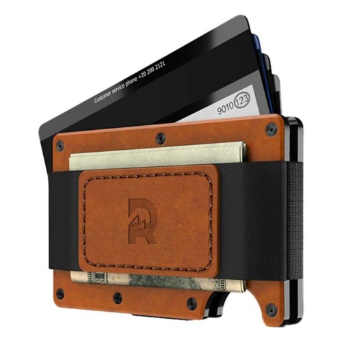 Ridge Leather Cash Strap Wallet
