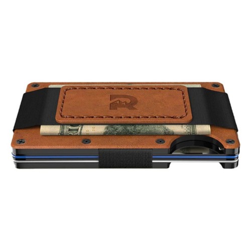Ridge Leather Cash Strap Wallet