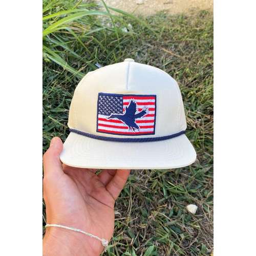 Men's Burlebo American Flag Duck Adjustable Hat