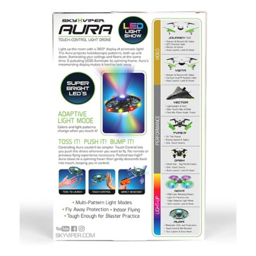 Sky Viper Aura Touch Control Light Drone