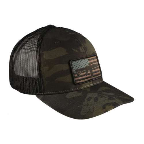 Men's Black Rifle Coffee Company Mini Black Multicam AR Flag Snapback Hat