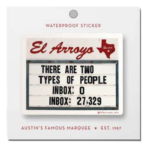 El Arroyo Types of People Sticker