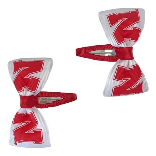 USA Licensed Bows Nebraska Cornhuskers 2-Pack Hair Clippies