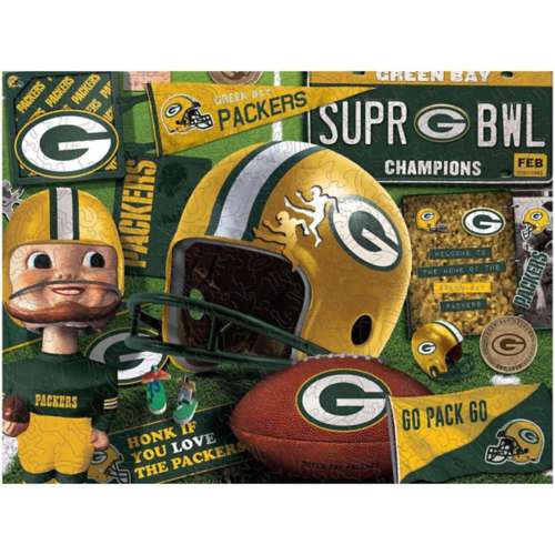 YouTheFan Green Bay Packers Wood Retro Puzzle